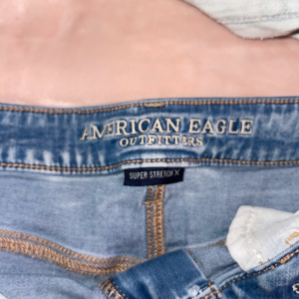 blue american eagle jeans (: